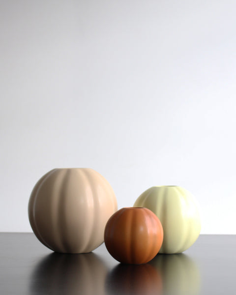 ROUND MEDIUM VASE 16cm - M YELLOW