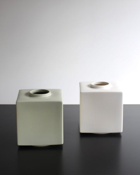 SQUARE VASE CELADON 23x23x23cm
