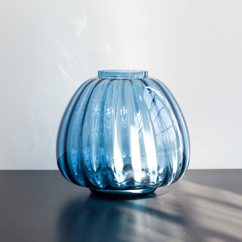 PUMPKIN VASE MEDIUM - STEEL BLUE