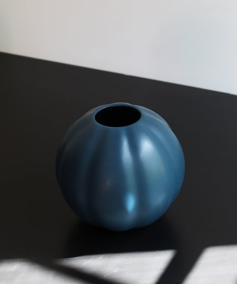 ROUND LARGE VASE - Petrol