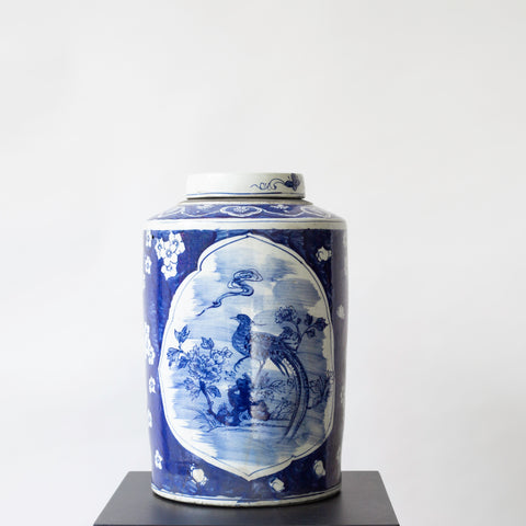 CHINESE VASE ROUND BIG - BIRD