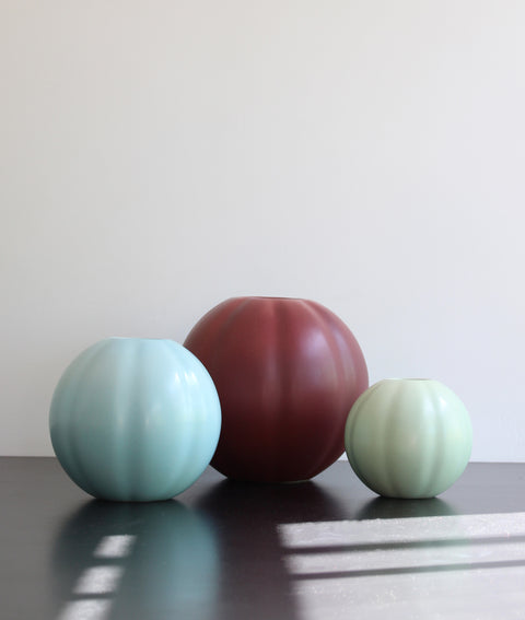 ROUND LARGE VASE - Bordeaux