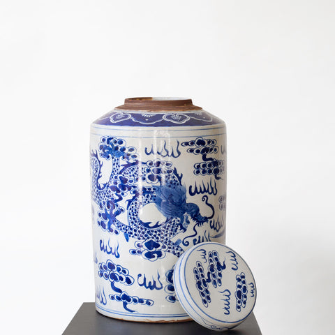 CHINESE VASE ROUND BIG - DRAGON