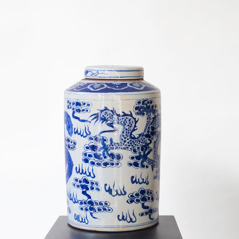 CHINESE VASE ROUND BIG - DRAGON