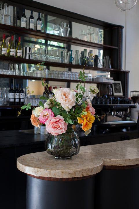 Marrakesh Large Bouquet & Pumpkin Smoke Vase