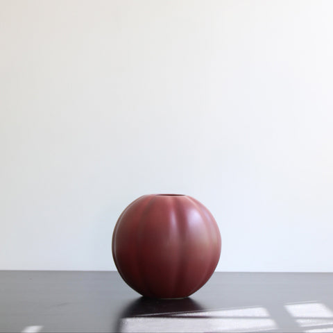 ROUND LARGE VASE - Bordeaux