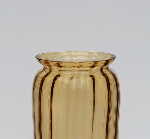 Sydney Bouquet & Mouth-Blown Dali Amber Vase