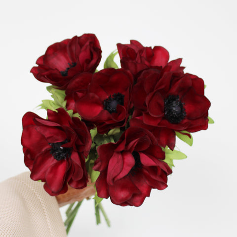 Anemones - bordeaux