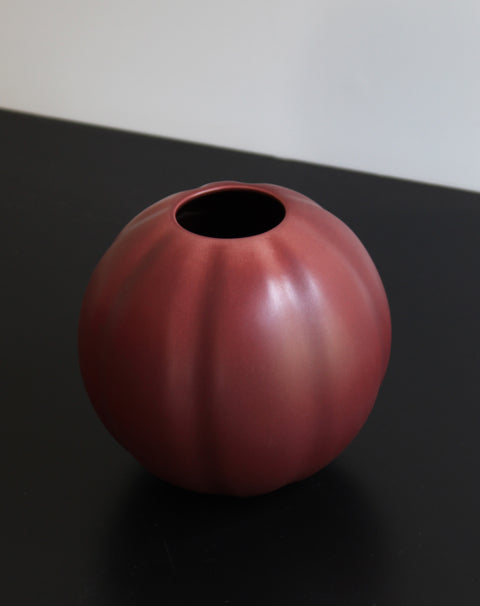 ROUND LARGE VASE - Bordeaux