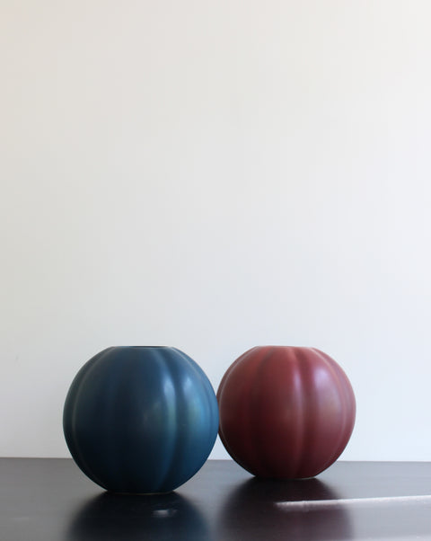 ROUND LARGE VASE - Bordeaux